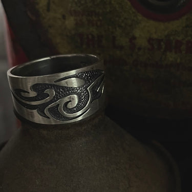 Modern Tribal Inlay Ring