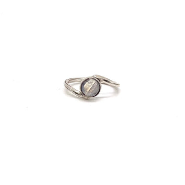 Modern Circular Set Moonstone Ring