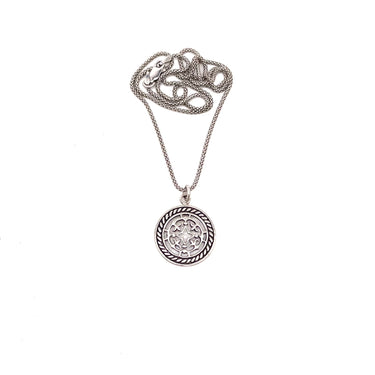 Open Work Ornate Design Pendant Necklace