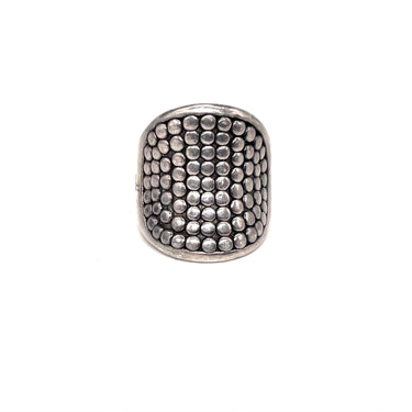 Pebbled Cigar Band Statement Ring