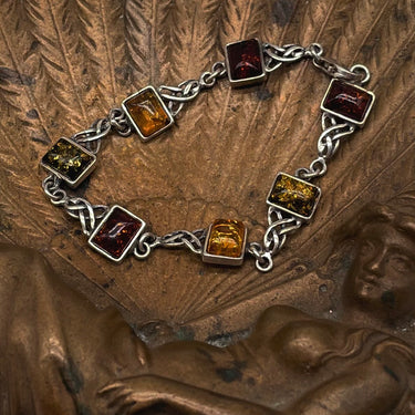 Celtic Link Amber Bracelet