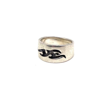 Enameled Tribal Band Ring