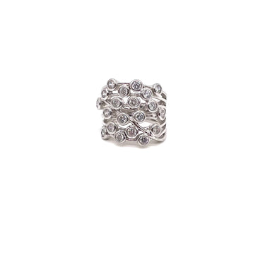 Modern CZ Cluster Ring