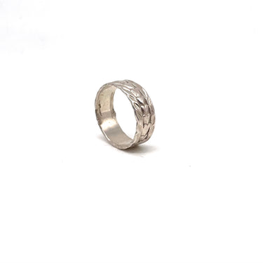 Modern Etched Wrap Around Ring