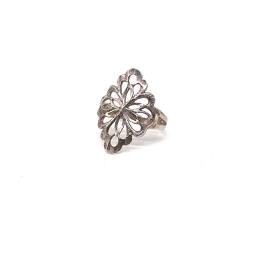 Ornate Openwork Floral Ring