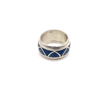 Azarite Inlay Design Ring