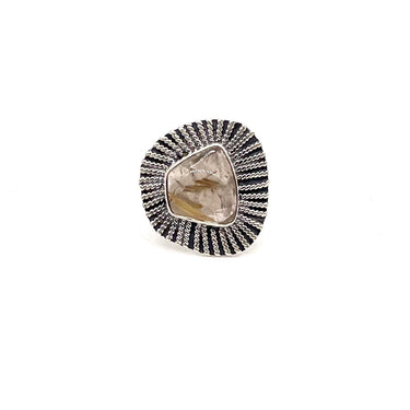 Pebbled Rutilated Quartz Ring
