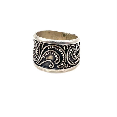 Swirled Pebbled Balinese Band Ring