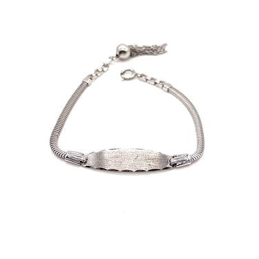 Modern Link Name Plate Bracelet