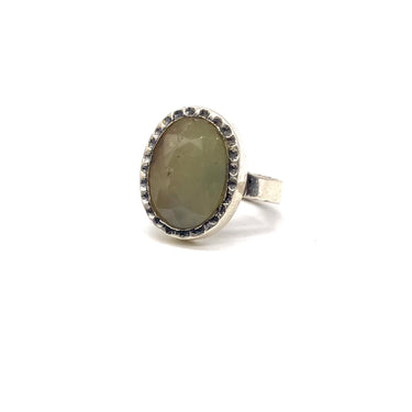 Oval Green Cabochon Ring
