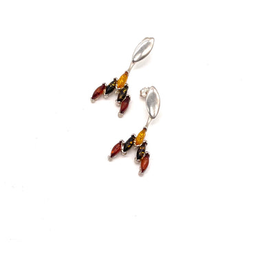 Dangled Multi Amber Earrings