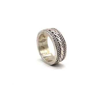 Modern Polished Braided Band Ring