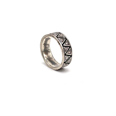 Geometric Triangle Band Ring