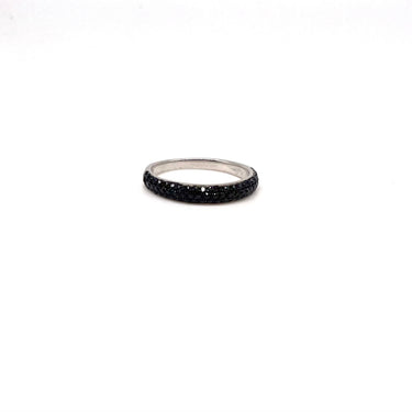 Black C Z Stackable Ring