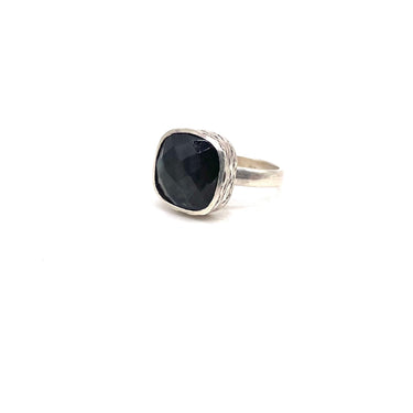 Diamond Cut Labradorite Ring