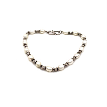 Ornate Beaded Pearl Link Bracelet
