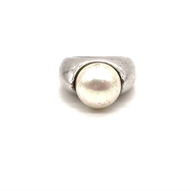 Modern Pearl Dome Ring