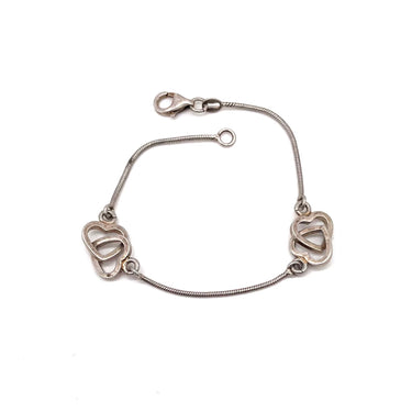 Vintage Double Interlocked Heart Bracelet