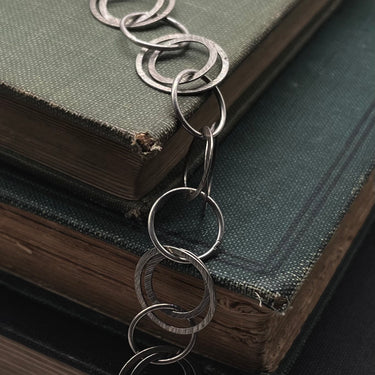 Modern Open Work Woven Circle Link Bracelet