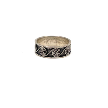 Enameled Swirl Ring