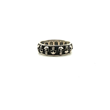Up & Down Skull Pile Band Ring