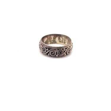 Ornate Oxidized Filagree Ring