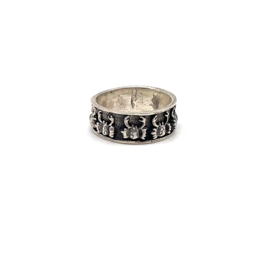 Enameled Cancer Zodiac Ring