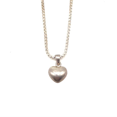 Modern Puffed Heart Pendant Necklace