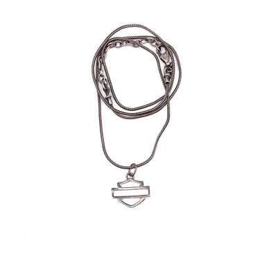 Open Work Harley Davidson Pendant Necklace