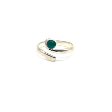 Petite Twisted Green Onyx Ring