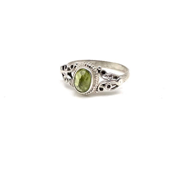 Ornate Petite Peridot Ring