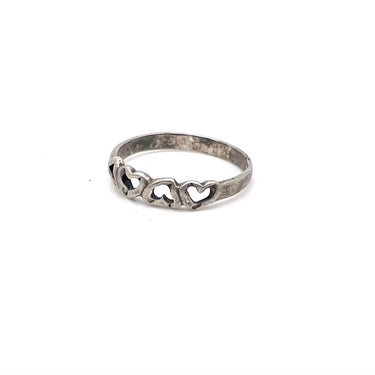 Open Work Multi Heart Ring