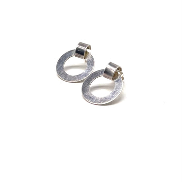 Modern Open Work Circle Earrings