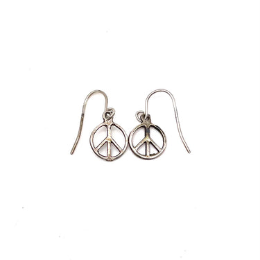 Open Work Peace Earrings