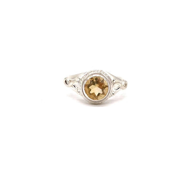 Modern Bezal Set Yellow Citrine Ring