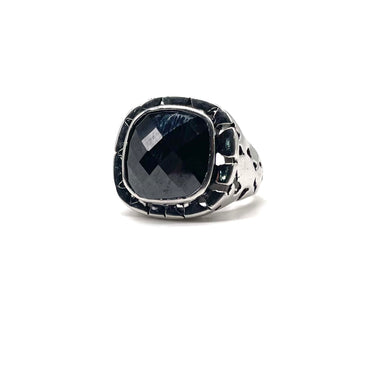 Modern Onyx Cut Ring