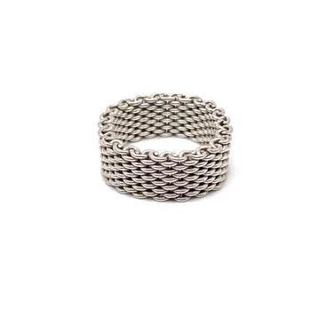 Modern Mesh Band Ring