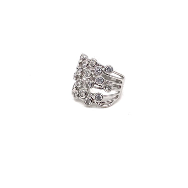 Modern CZ Cluster Ring