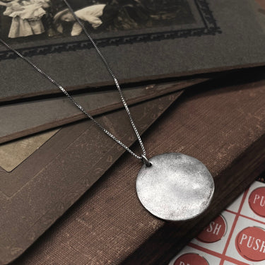 Modern Circle Signet Pendant Necklace