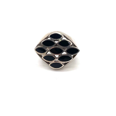 Modern Onyx Cluster Ring