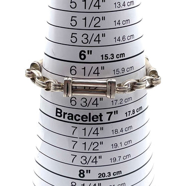Modern Barrel Link Statement Bracelet