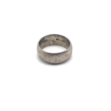 MEXICO Stamped Oxidized Rounded Band Ring