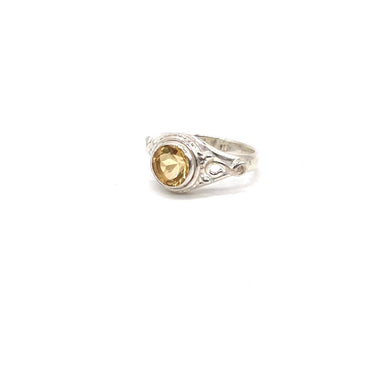 Modern Bezal Set Yellow Citrine Ring