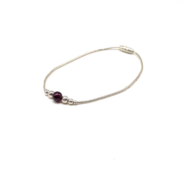 Garnet Bead Orb Bracelet