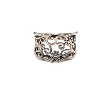 Open Work Floral Filagree Ring