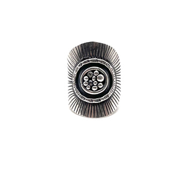 Modern Pebbled Cigar Band Ring