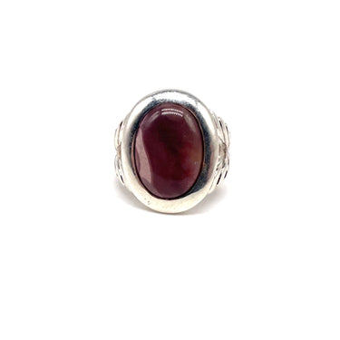 Modern Oval Agate Ring