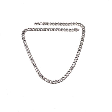 ITALY Stamped Oxidized Cuban Link Necklace