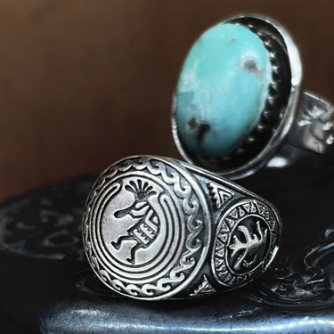Kokopelli Signet Statement Ring