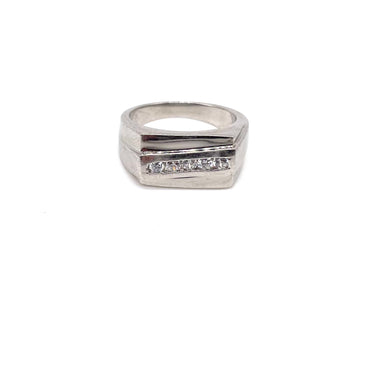 Modern C Z Inlay Ring